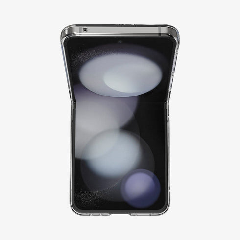 ACS06971 - Galaxy Z Flip 5 Case AirSkin Zero One showing the back with phone fully open
